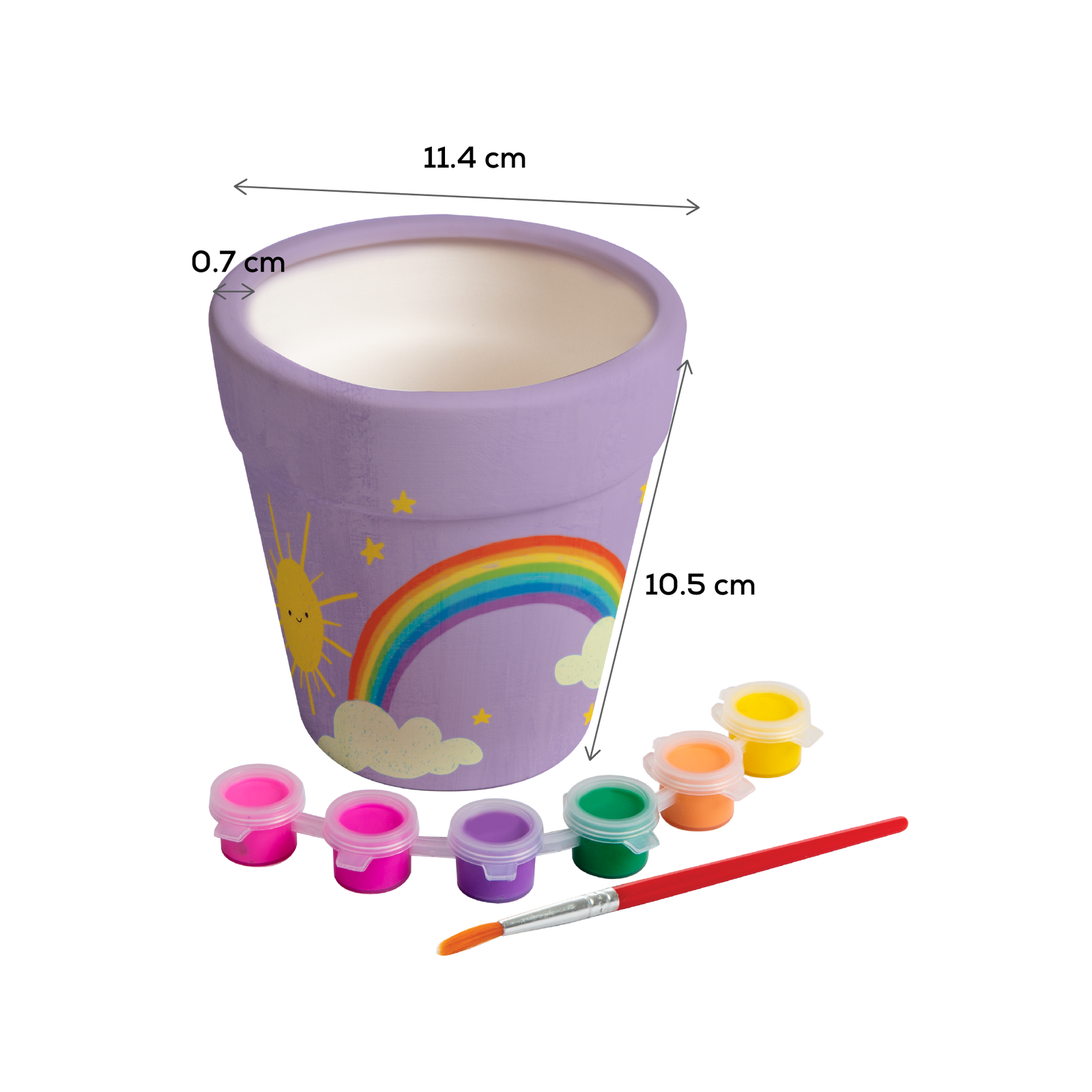 Art Star Paint Your Own Ceramic Flower Pot Kit