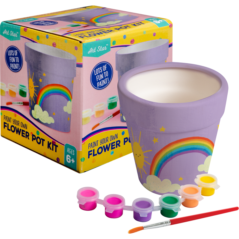 Rosy Brown Art Star Paint Your Own Ceramic Flower Pot Kit Kids Activities