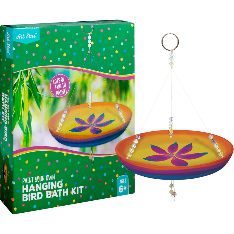 Dark Khaki Art Star Paint Your Own Hanging Ceramic Bird Bath Kit Kids Activities