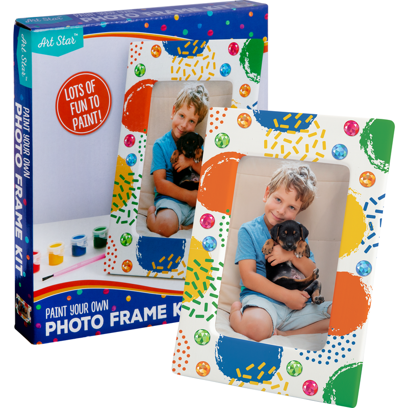 Gray Art Star Paint Your Own Ceramic Photo Frame Kit Kids Activities