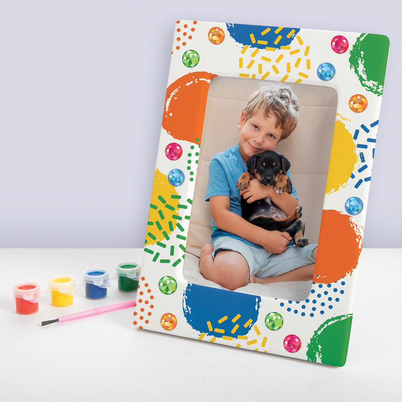 Light Gray Art Star Paint Your Own Ceramic Photo Frame Kit Kids Activities