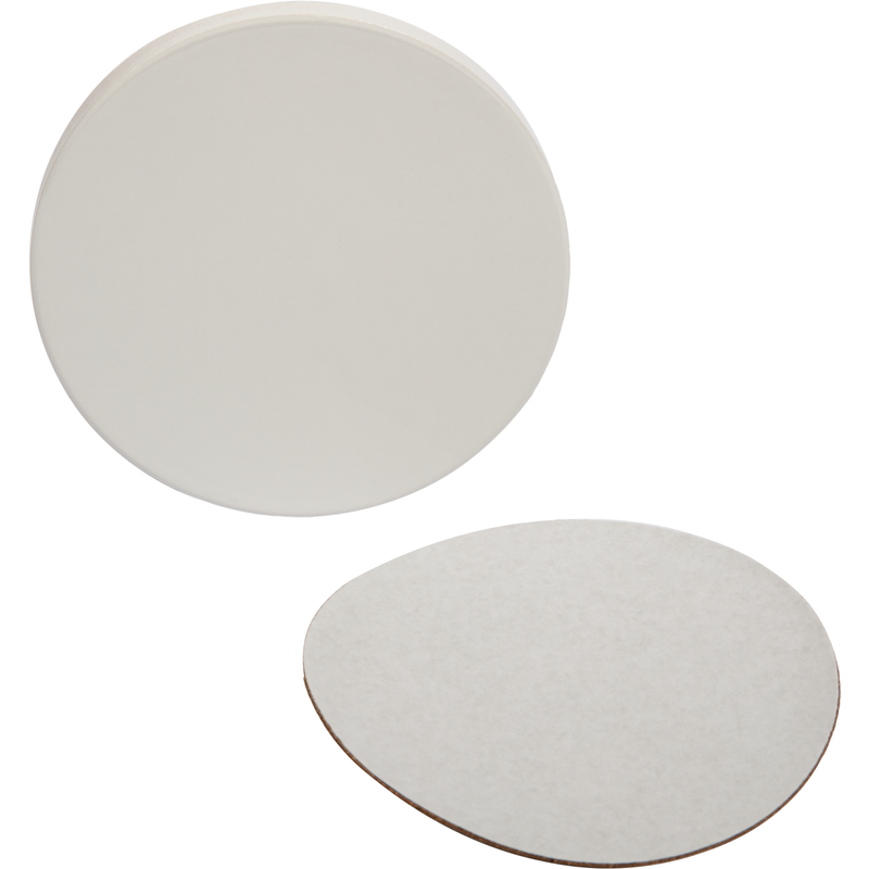 Light Gray Personalisable Ceramic Coaster with Cork- Round 10.8cm Craft Basics