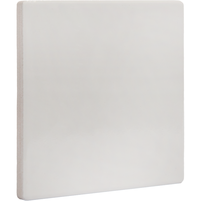 Light Gray Personalisable Ceramic Coaster- Square 10 x 10cm Craft Basics