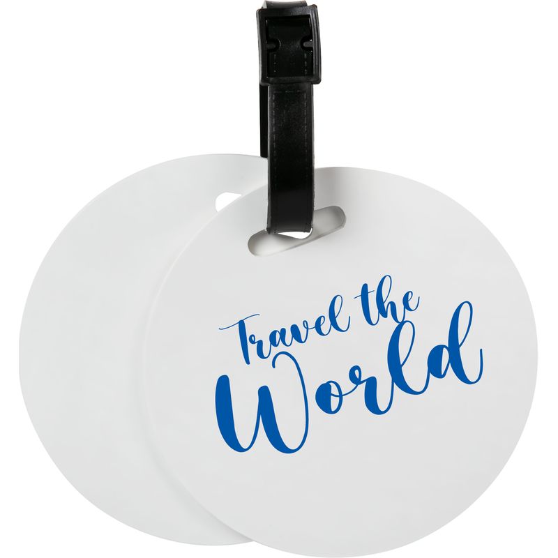 Lavender Personalisable Plastic Luggage Tag-Round 10cm Craft Basics