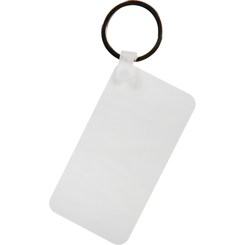 Personalisable Plastic Keyring-Rectangle 4x7.6cm