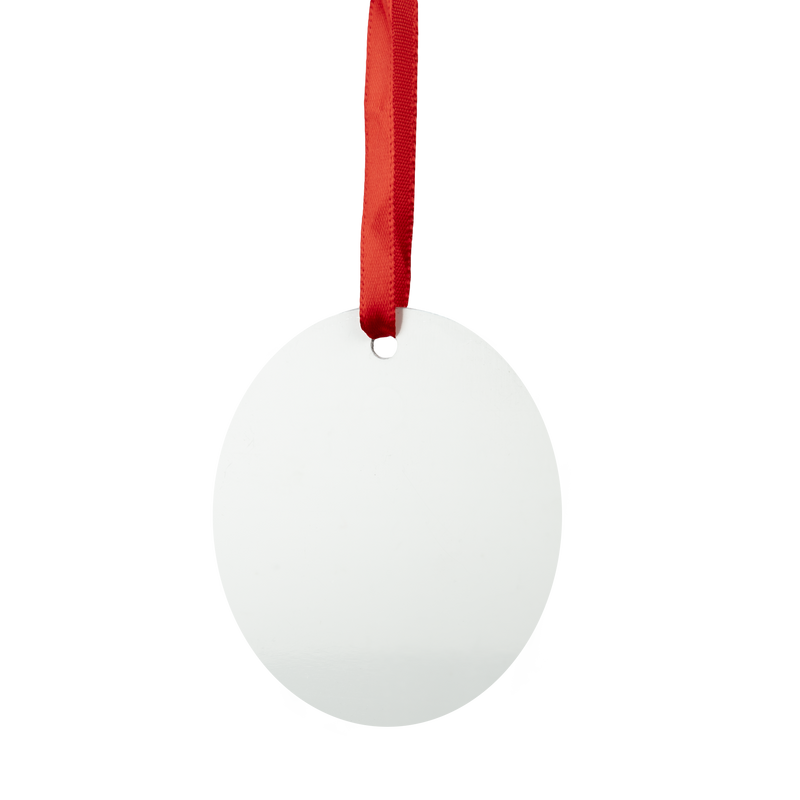 White Smoke Personalisable Aluminum Round Ornament (7.6cm/3") Craft Basics