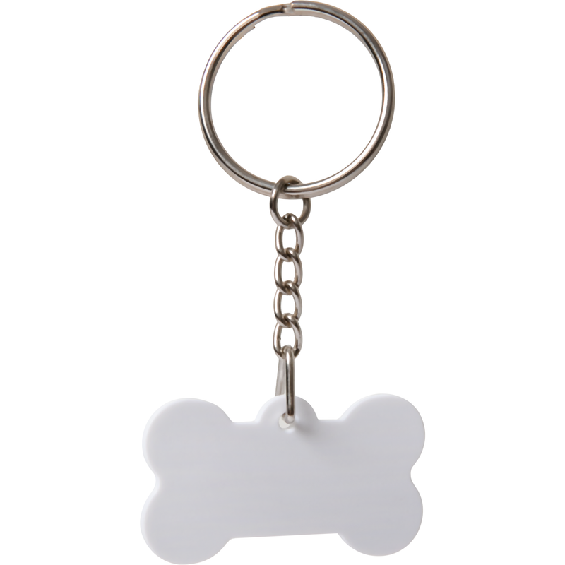 Light Gray Personalisable Plastic Dog Tag- Bone Shape 25x45x2mm Craft Basics