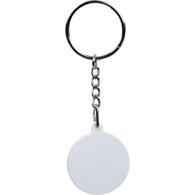 Light Gray Personalisable Plastic Dog Tag-Round (32x2mm) Craft Basics