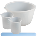 Light Gray Urban Crafter Silicone Mixing Set - 3 x Cups , 1 x Silicone Stir Stick Resin Craft