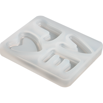 Light Gray Urban Crafter LOVE Silicone Mould 5.8x5x0.8cm Resin Moulds
