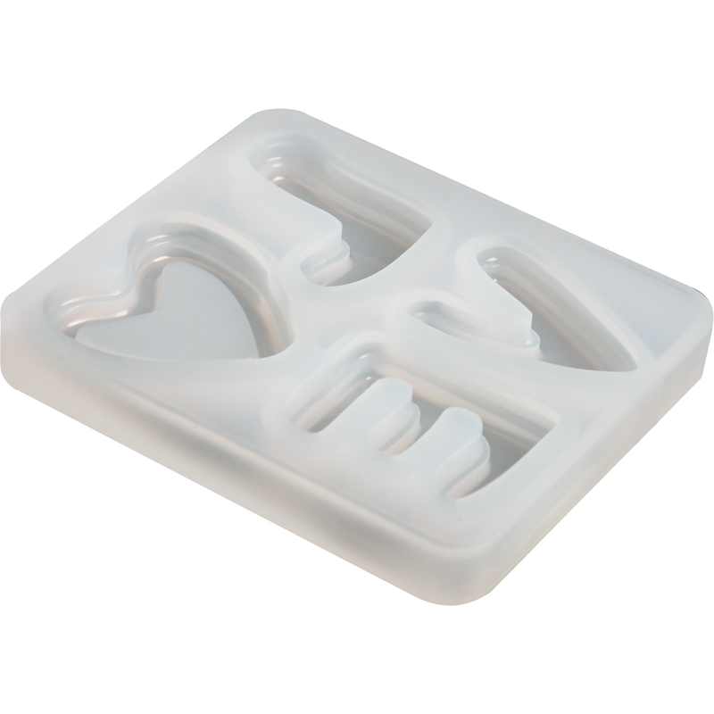 Light Gray Urban Crafter LOVE Silicone Mould 5.8x5x0.8cm Resin Craft