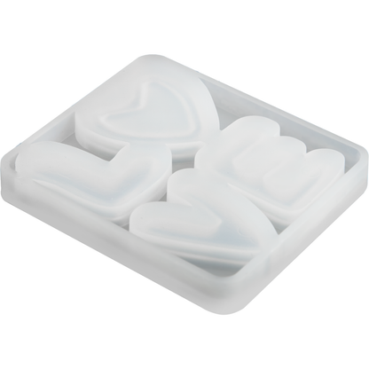 Light Gray Urban Crafter LOVE Silicone Mould 5.8x5x0.8cm Resin Moulds