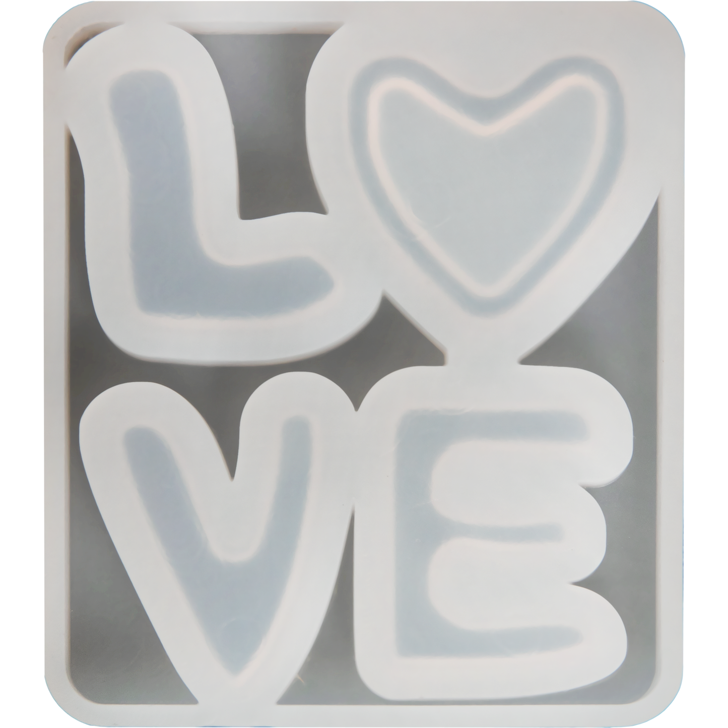 Light Gray Urban Crafter LOVE Silicone Mould 5.8x5x0.8cm Resin Moulds