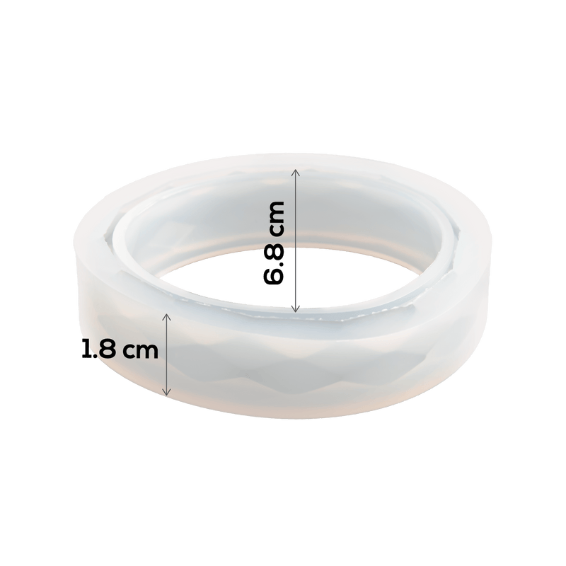 Light Gray Urban Crafter Bracelet Silicone Mould 6.8x6.8x1.8cm Resin Craft