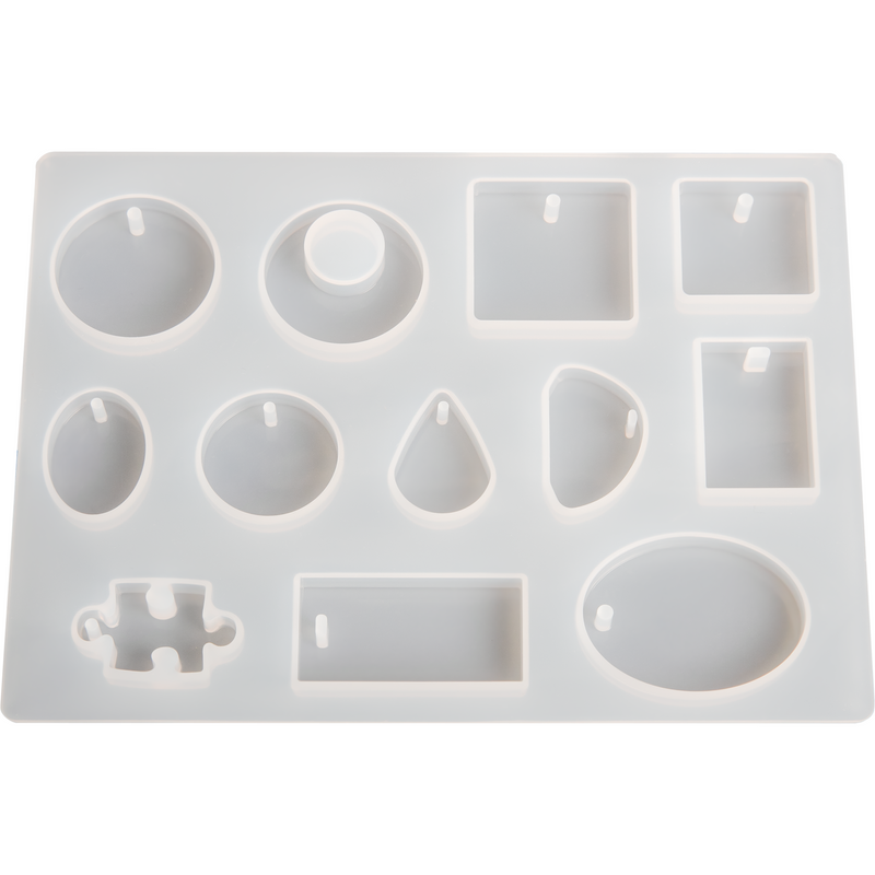 Light Gray Urban Crafter Pendant Silicone Mould 15.3x11.3x0.7cm Resin Craft