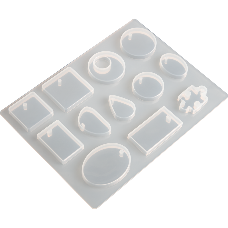 Gray Urban Crafter Pendant Silicone Mould 15.3x11.3x0.7cm Resin Craft