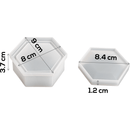 Light Gray Urban Crafter Silicone Hexagon Storage Mould 9x8x3.7cm Resin Moulds