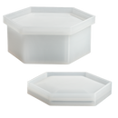 Light Gray Urban Crafter Silicone Hexagon Storage Mould 9x8x3.7cm Resin Moulds