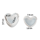 Light Gray Urban Crafter Heart Box  Silicone Mould 8x7.2x3.7cm Resin Moulds