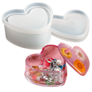 Light Gray Urban Crafter Heart Box  Silicone Mould 8x7.2x3.7cm Resin Moulds