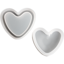 Light Gray Urban Crafter Heart Box  Silicone Mould 8x7.2x3.7cm Resin Moulds