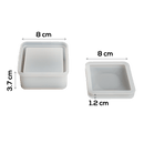 Gray Urban Crafter Square Box Silicone Mould 8x8x3.7cm Resin Craft