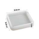 Light Gray Urban Crafter Silicone Square Mould coaster 5.9x5.9x1cm Resin Craft