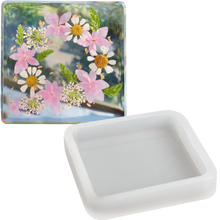 Light Gray Urban Crafter Silicone Square Mould coaster 5.9x5.9x1cm Resin Moulds