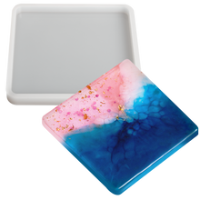 Dark Slate Blue Urban Crafter Silicone Square Mould coaster 11x11x1cm Resin Moulds