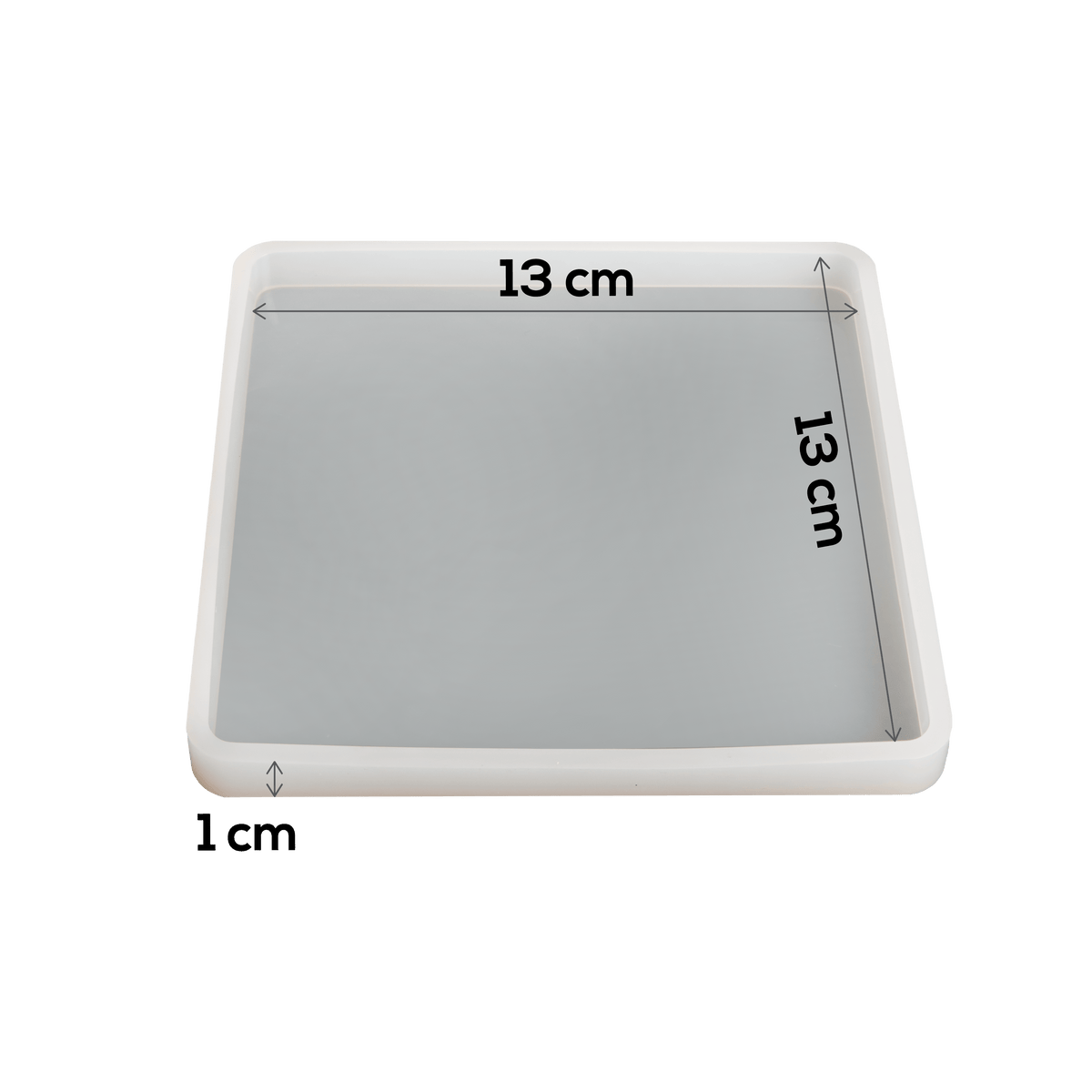Gray Urban Crafter Silicone Square Mould coaster 13x13x1cm Resin Moulds