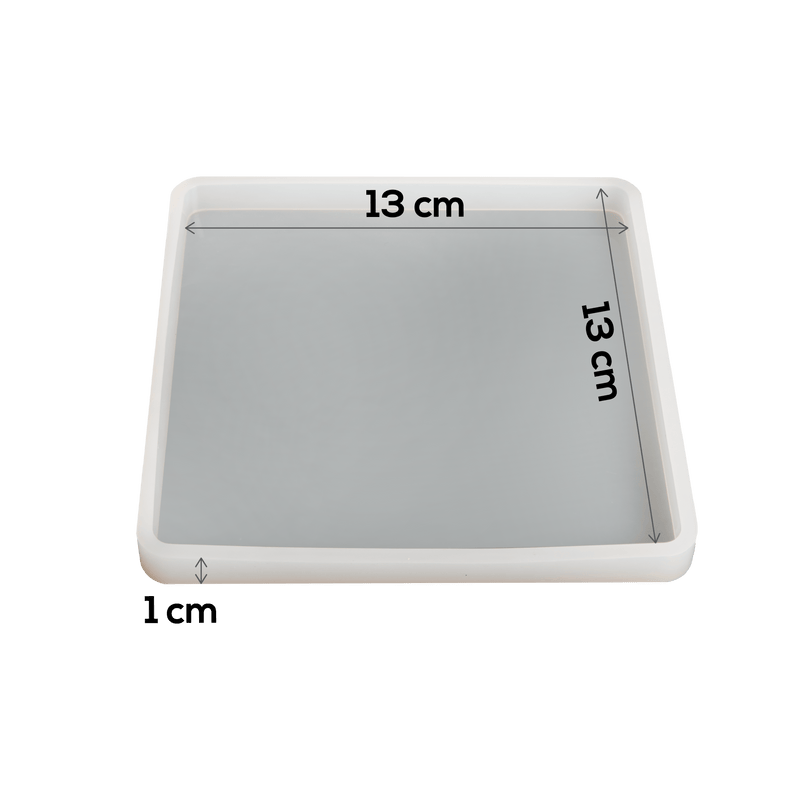 Gray Urban Crafter Silicone Square Mould coaster 13x13x1cm Resin Craft