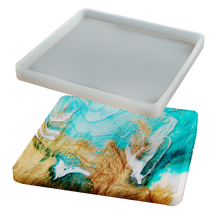 Gray Urban Crafter Silicone Square Mould coaster 13x13x1cm Resin Moulds