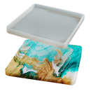 Gray Urban Crafter Silicone Square Mould coaster 13x13x1cm Resin Craft