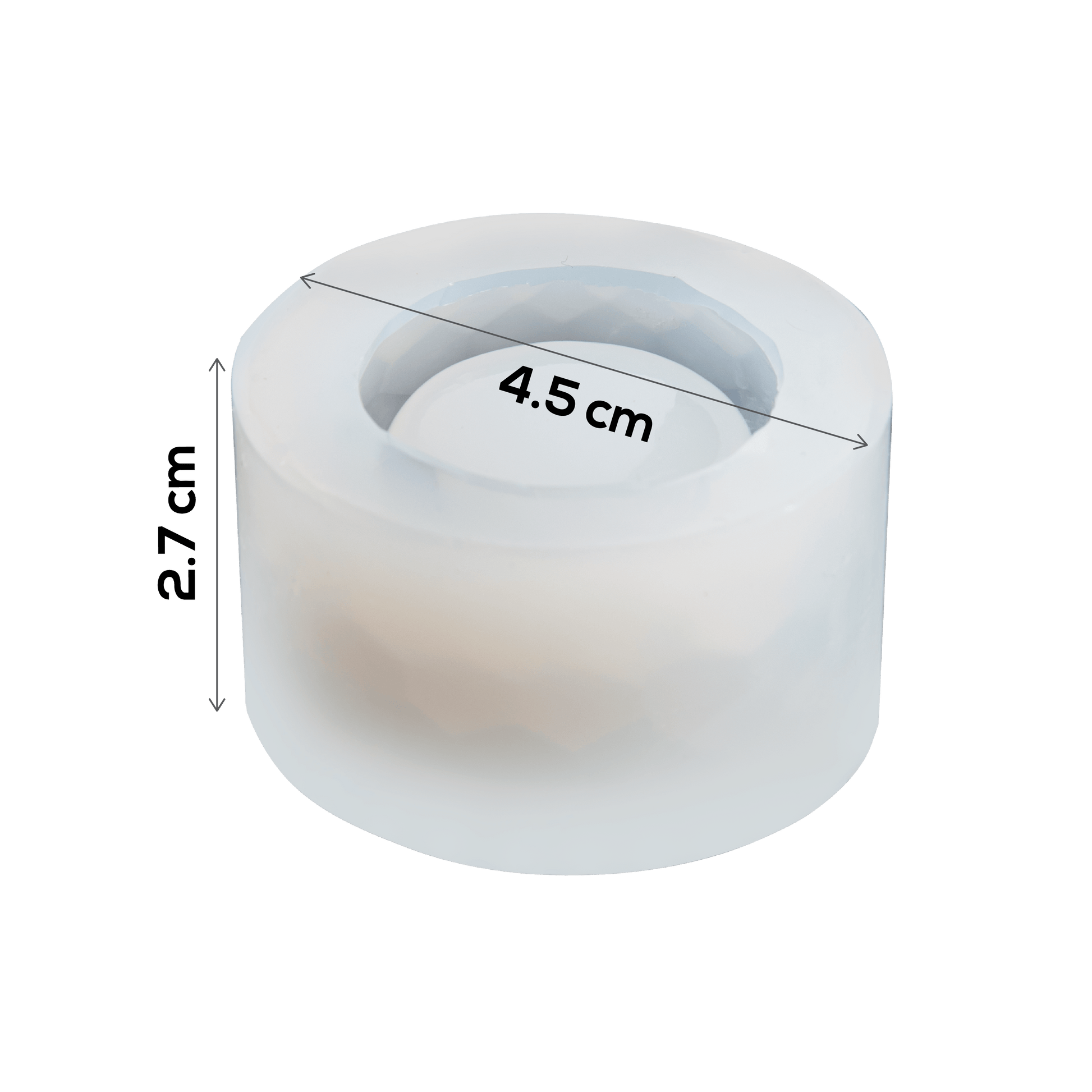 Light Gray Urban Crafter Silicone Mould Small Bowl 4.5x4.5x2.7cm Resin Craft