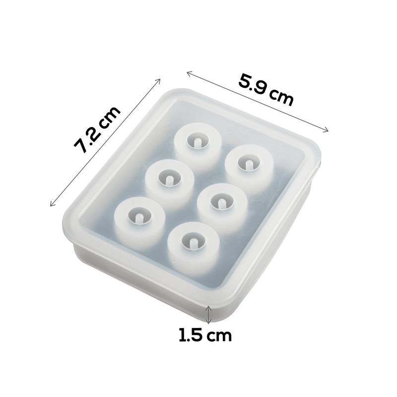 Light Gray Urban Crafter Silicone Mould Beads 7.2x5.9x1.5cm Resin Craft