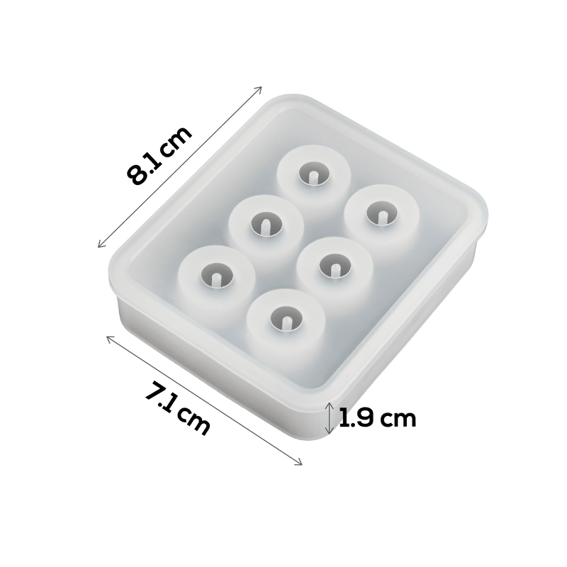 Light Gray Urban Crafter Silicone Mould Beads 8.1x7.1x1.9cm Resin Craft