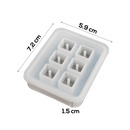Light Gray Urban Crafter Silicone Mould Beads - 12mm 7.2x5.9x1.5cm Resin Craft