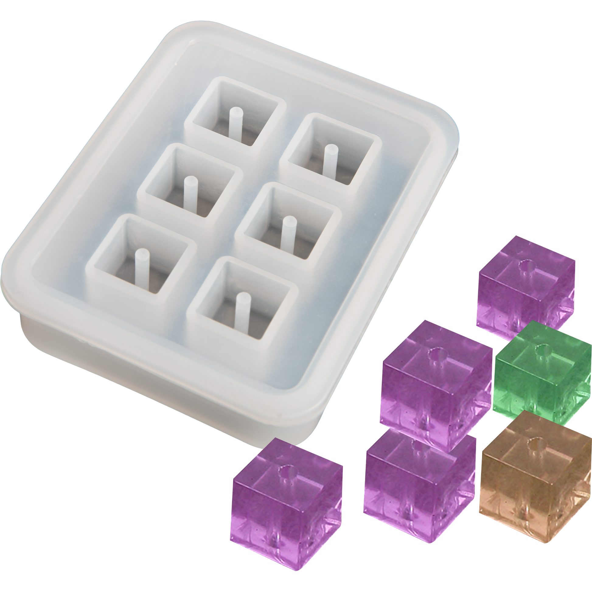 Light Gray Urban Crafter Silicone Mould Beads - 12mm 7.2x5.9x1.5cm Resin Craft