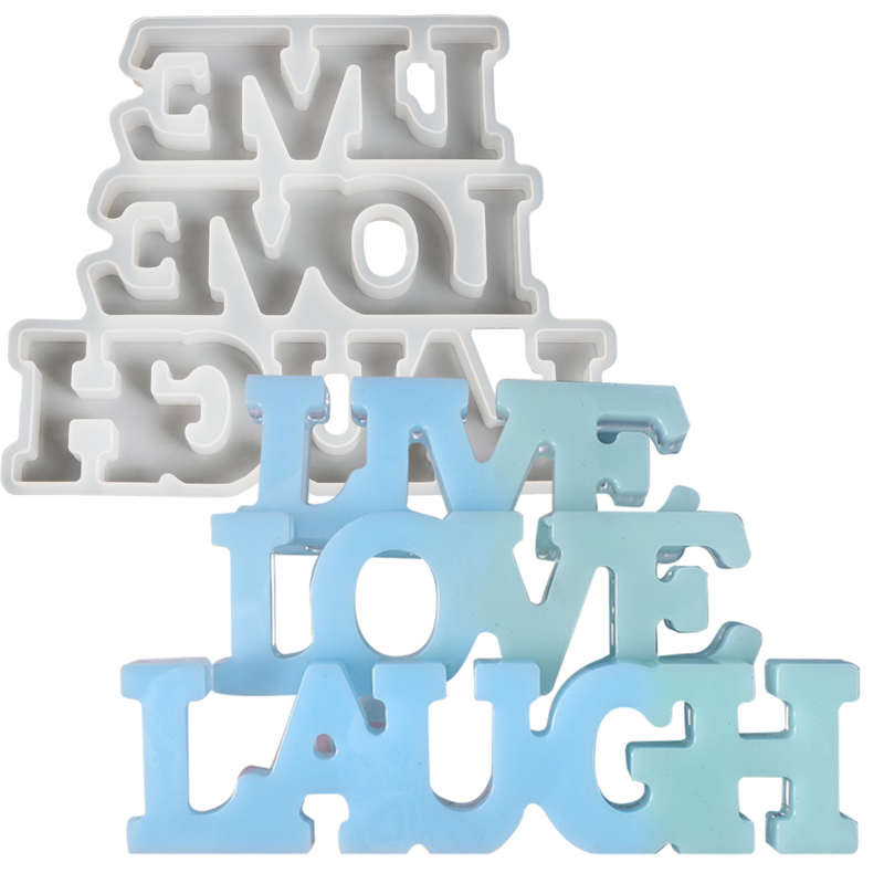 Urban Crafter Silicone words Mould 16x13x13.5cm - Live Love Laugh