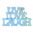 Light Steel Blue Urban Crafter Silicone words Mould 16x13x13.5cm - Live Love Laugh Resin Craft