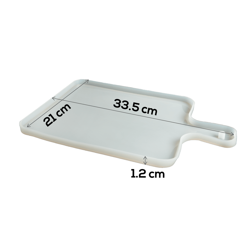 Light Gray Urban Crafter Handle Tray Silicone Mould Rectangle- Large 33.5x21cm Resin Craft