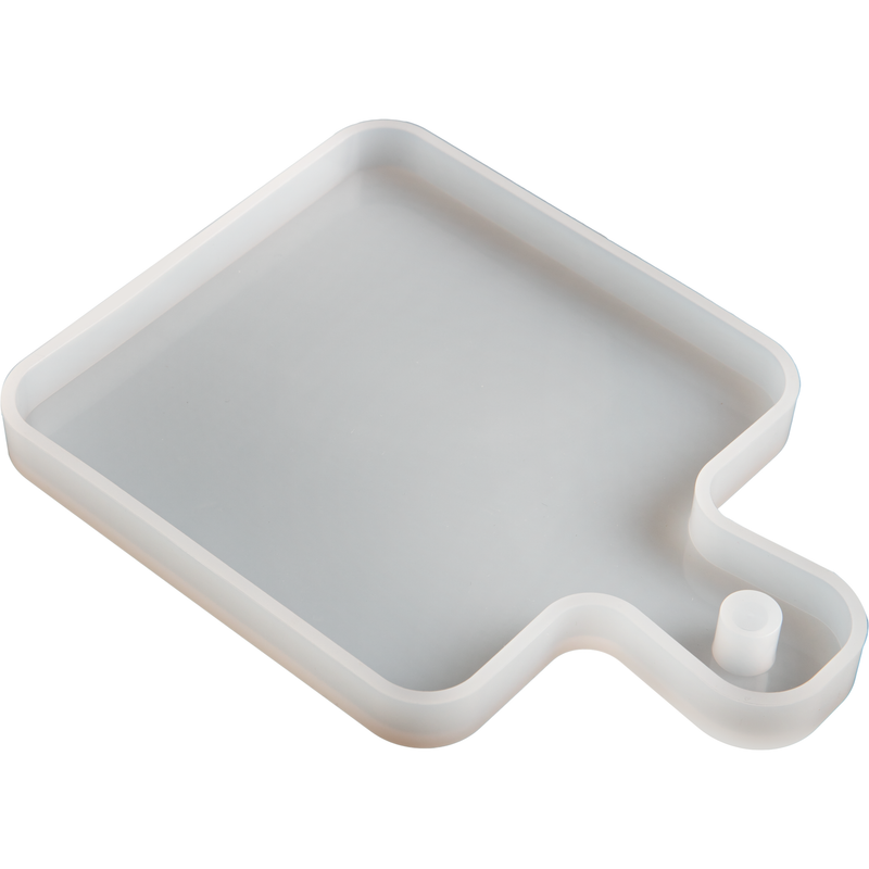 Gray Urban Crafter Handle Tray Silicone Mould Rectangle - Small 14.5x10.5cm Resin Craft