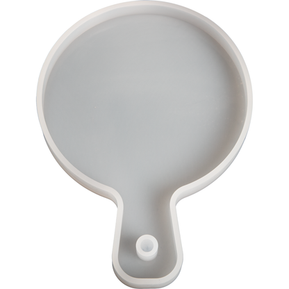 Gray Urban Crafter Handle Tray Silicone Mould round - Small 14.5x10.5cm Resin Moulds