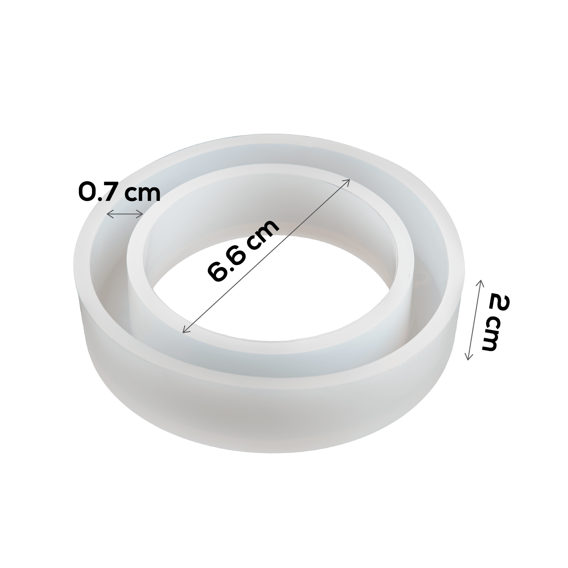 Light Gray Urban Crafter smooth wide bangle  Silicone Moulds 6.6x2cm Resin Moulds
