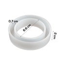 Light Gray Urban Crafter smooth wide bangle  Silicone Moulds 6.6x2cm Resin Moulds