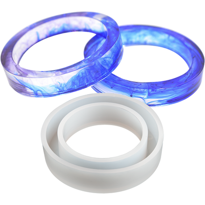 Light Gray Urban Crafter smooth wide bangle  Silicone Moulds 6.6x2cm Resin Moulds