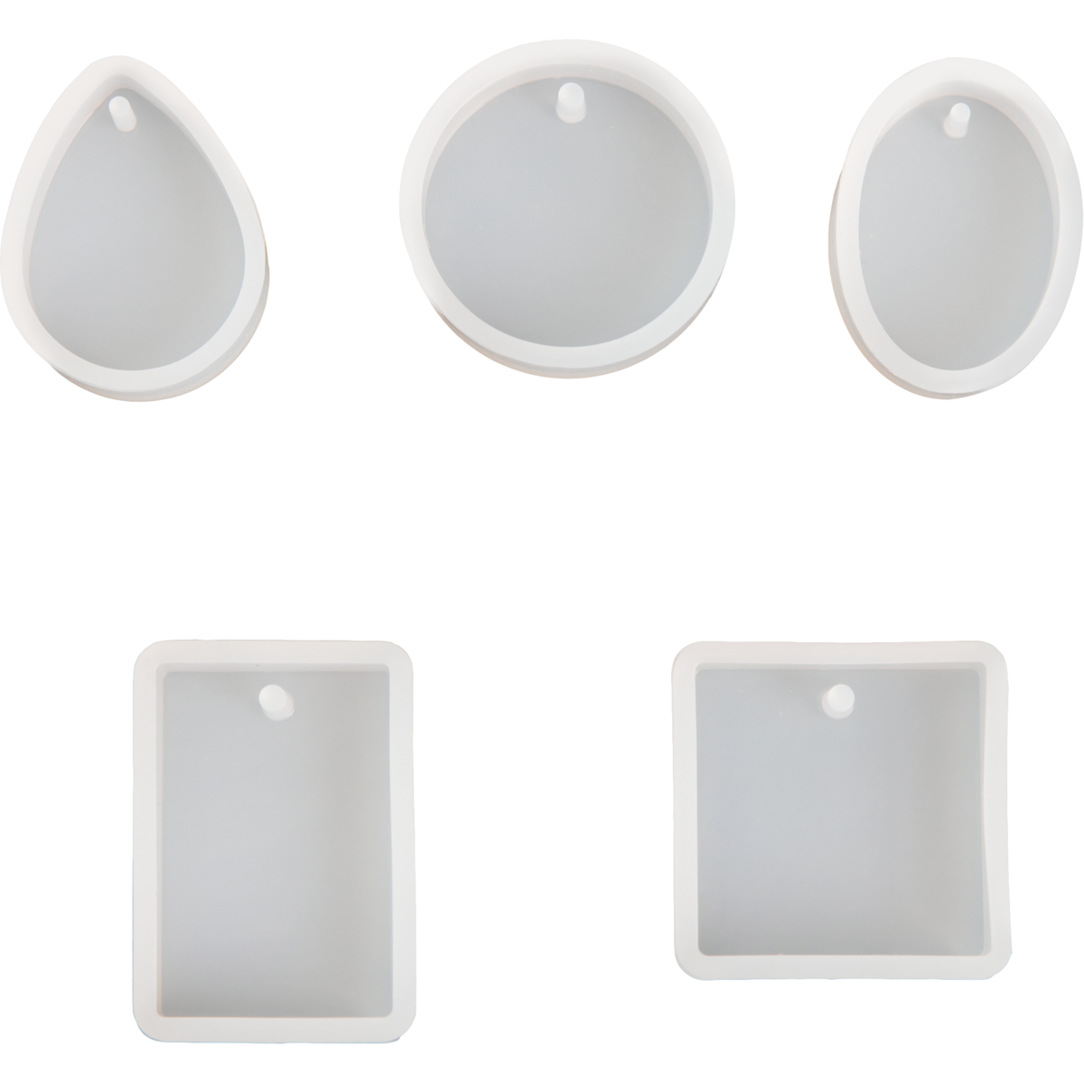 Light Gray Urban Crafter Regular Pendants Moulds (5 Piece) Resin Moulds