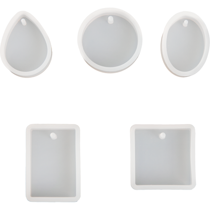 Light Gray Urban Crafter Regular Pendants Moulds (5 Piece) Resin Moulds