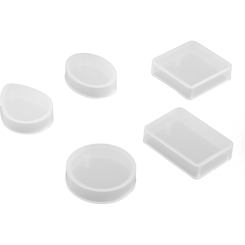 Light Gray Urban Crafter Regular Pendants Moulds (5 Piece) Resin Craft