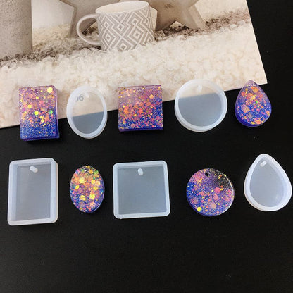 Black Urban Crafter Regular Pendants Moulds (5 Piece) Resin Moulds